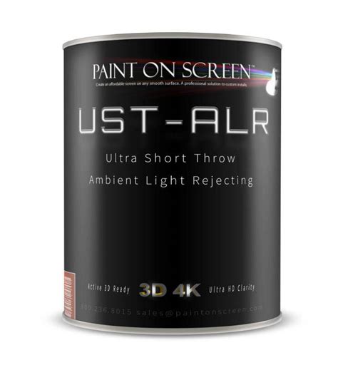 Projection / Projector Screen Paint - Ultra Short Throw with Ambient Light Rejection - QUART ...