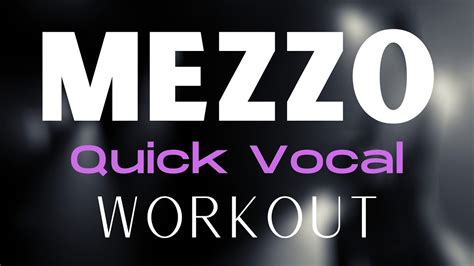 Daily MEZZO SOPRANO Vocal Exercises [Improve Your RANGE] - YouTube