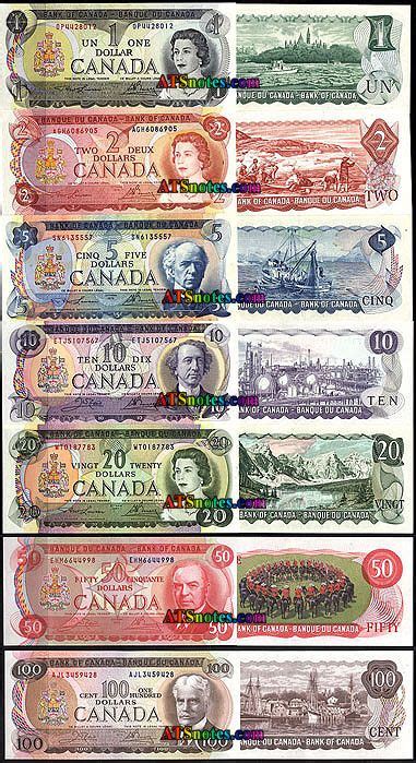 Canadian banknotes 1969-75 | Canadian money, Bank notes, Canadian history