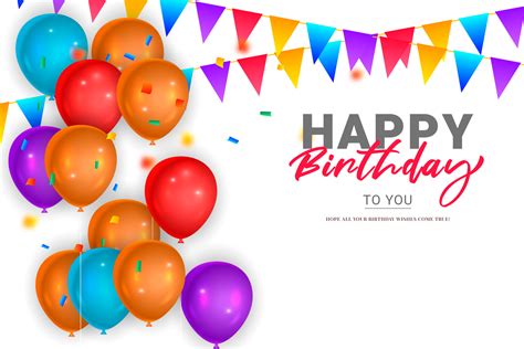 Elegant balloon Happy Birthday celebration use for card banner template 18795654 PNG