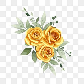 gold flower png