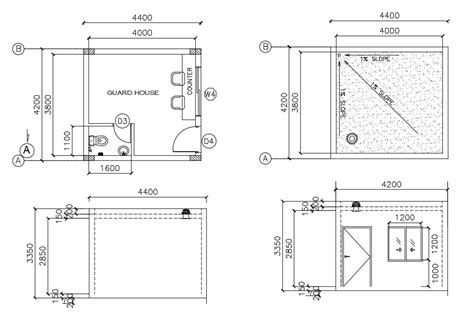 Guard House plan AutoCAD File - Cadbull