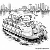 Pontoon Dock Sketch Coloring Page sketch template