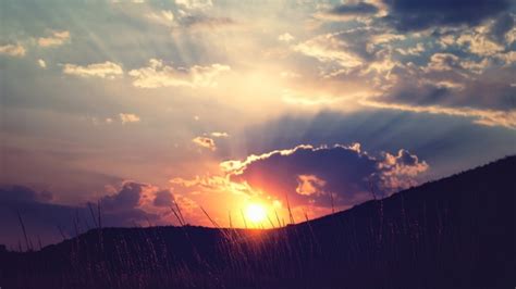 Vintage Nature Sunset HD Wallpaper - WallpaperFX