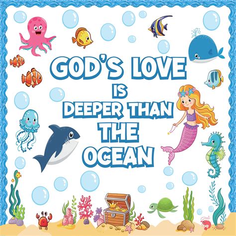 Buy Under The Sea Bulletin Board Set Ocean Creatures Educational ...