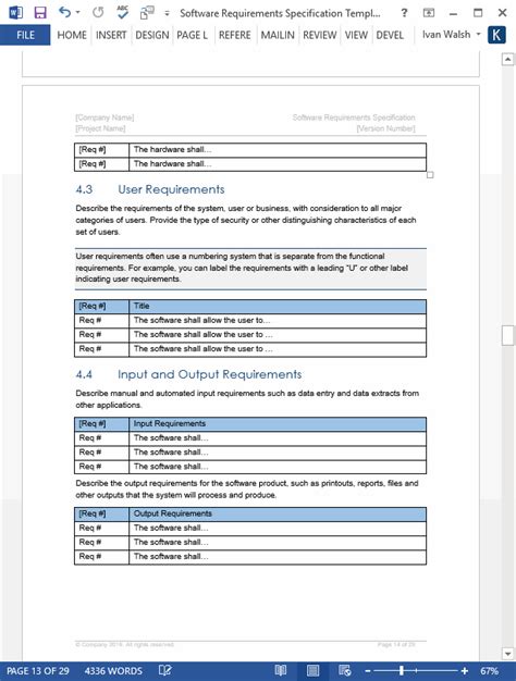 Software Requirements Specification Templates – 29-page SRS, Use Case ...