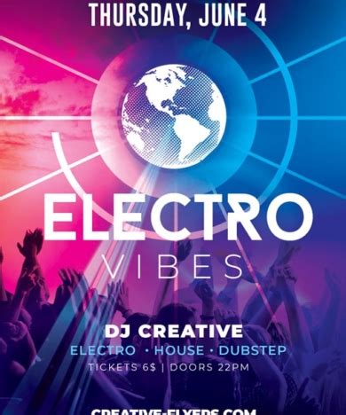 Download Electro Music Flyer Template Psd - CreativeFlyers