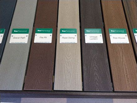 Trex Color-Coded Deck Display | Trex deck designs, Trex deck colors, Trex colors