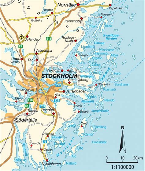 Map of Stockholm - Stockholm Sweden map city (Södermanland and Uppland - Sweden)