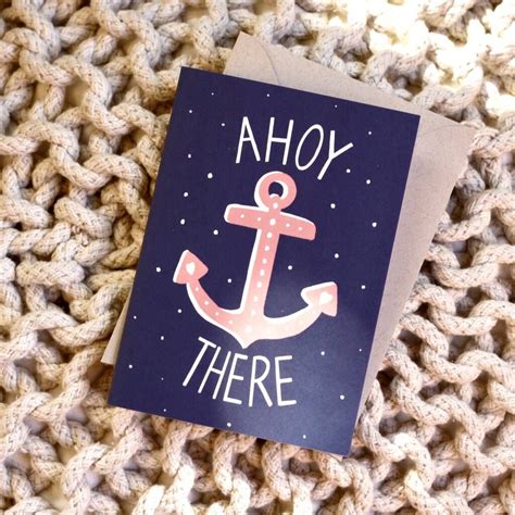 Ahoy There Greetings Card By Rock Paper Scissors | Welcome card, Greeting cards, Cards