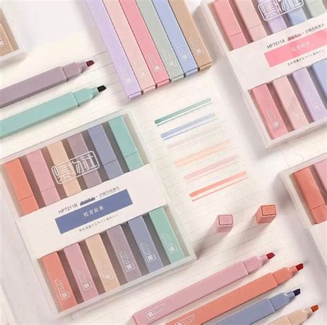 Pastel Highlighter Set Kawaii Stationary Cute Stationary - Etsy UK