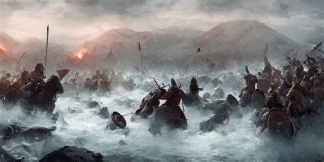 an epic viking battle scene, by WLOP, realistic, | Stable Diffusion