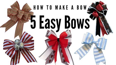 How to Make a Bow | Christmas Bow Making | Easy Bows | 5 Easy Bow Tutorials | Bow Making 101 ...