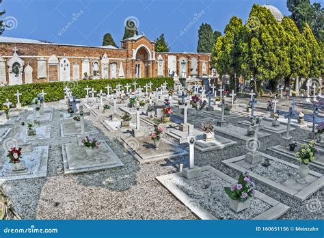 Gravestones at Cemetery Island of San Michele Editorial Photo - Image ...