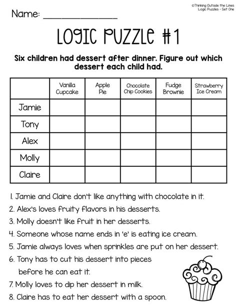 Logic Puzzles for Kids | Logic puzzles, Math logic puzzles, Critical thinking activities