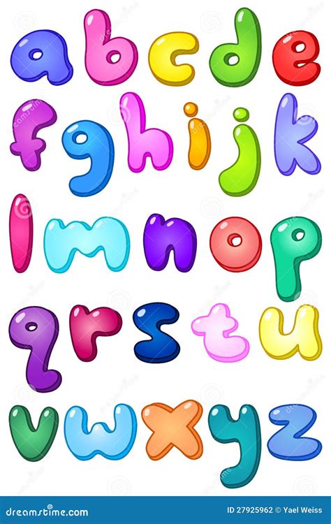 3d Bubble Lower Case Alphabet Stock Vector - Illustration of child ...