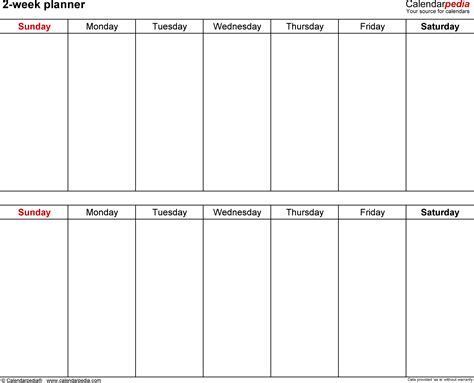 Free Weekly Planners for Microsoft Word - 20+ Templates