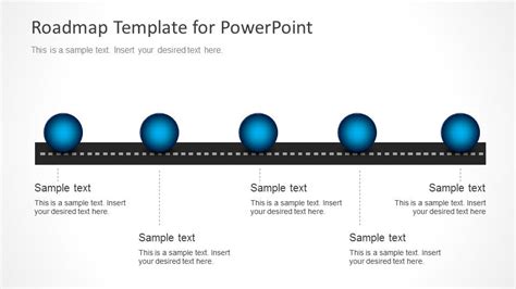 Roadmap Timeline with Spheres for PowerPoint - SlideModel