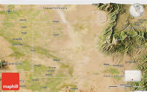 Satellite 3D Map of Alamosa County