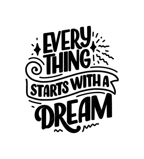 Premium Vector | Inspirational quote about dream.