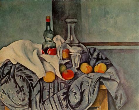 Cezanne Still Life with Bottle and Apples circa 1890