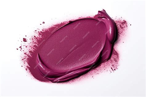 Premium AI Image | Deep plum color lipstick swatch isolated on white background nail polish ...