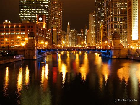 "Chicago River at Night" by gottschalkphoto | Redbubble