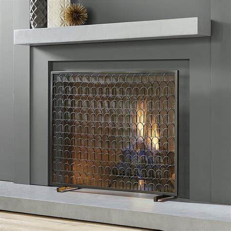 14 Modern Fireplace Screens That Add the Perfect Decorative Touch to ...