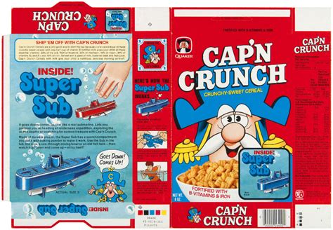 Hake's - "CAP'N CRUNCH" FILE COPY CEREAL BOX FLAT PAIR.