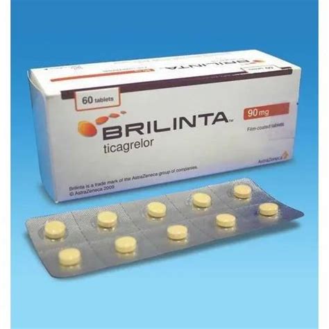 Brilinta 90 Mg Tablet, 6x10 Tablets, Prescription at Rs 340/stripe in New Delhi