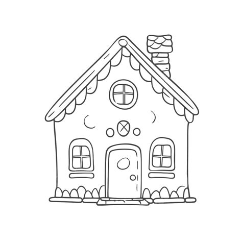 Gingerbread House Outline