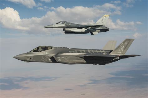 U.S. Air Force F-16 and F-35 fighter jets have started integrated ...