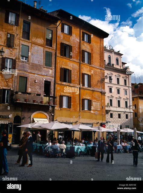 Rome Italy Piazza Navona Restaurants & Cafes Stock Photo - Alamy