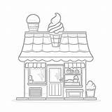 Ice Cream Shop Coloring Page  Coloring Pages Mimi Panda sketch template