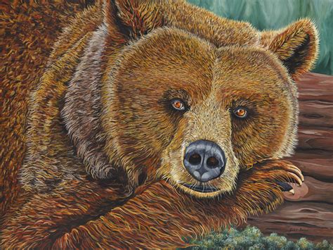 Grizzly Bear Painting – Jill Saur Fine Art