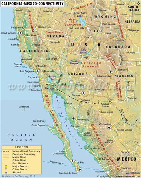 Map Of Southern California And Northern Mexico | Free Printable Maps