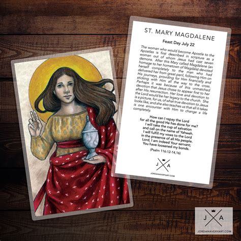 Saint Mary Magdalene Prayer Card C - Etsy Canada