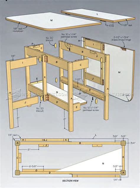 Drop Leaf Table Plans • WoodArchivist