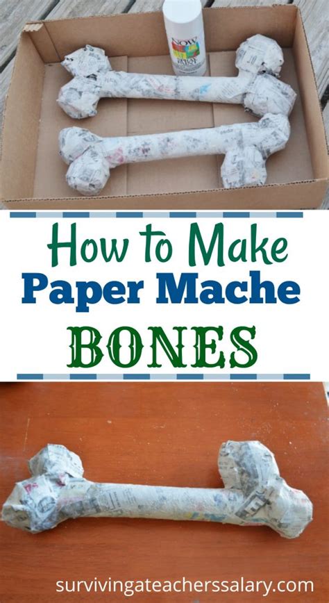 How to Make Paper Mache Bones: Dinosaur or Halloween Tutorial