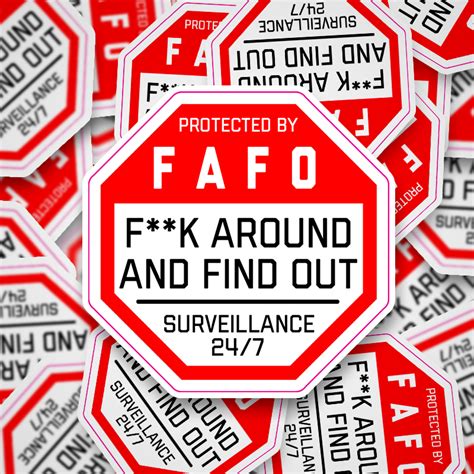 FAFO Security Sticker - 3", 2 pack - Censored / NON Censored Versions ...