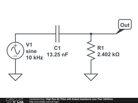 High Pass RC Filter - CircuitLab