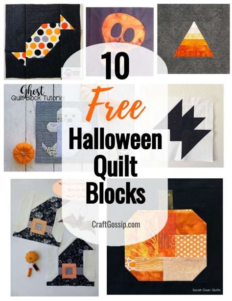 10 Free Halloween Quilt Blocks – Quilting