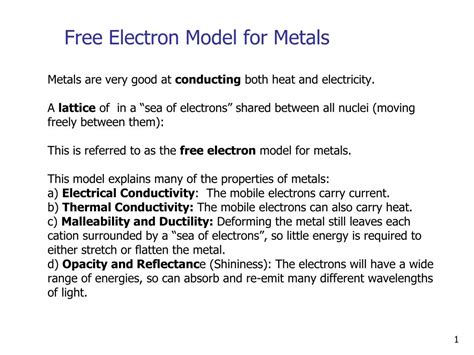 PPT - Free Electron Model for Metals PowerPoint Presentation, free download - ID:1586336