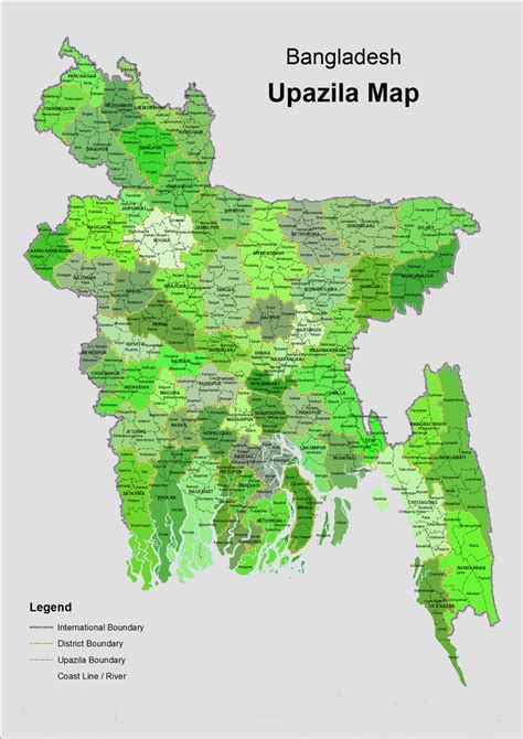 Upazila Map of Bangladesh | Bangladesh Maps District Zila Upazila Thana ...