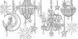 Chandelier Coloring Pages Sketch Page sketch template