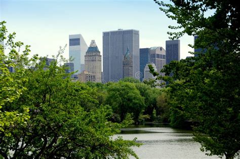 New York City: Skyline De Central Park E De Midtown Imagem de Stock - Imagem de vista, cidade ...