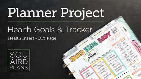 2020 Health Goals & Tracker :: Planner Insert :: DIY Page :: Squaird ...