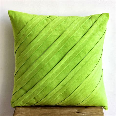 Lime Green Decorative Pillows Cover Square Textured