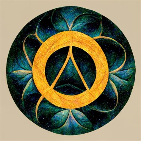 Premium AI Image | A circle with a symbol in the center that says the word healing.