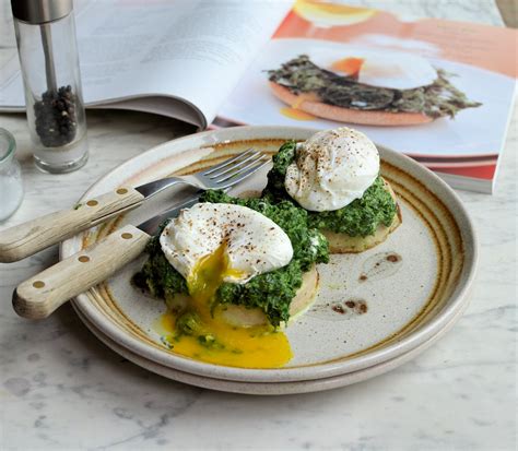 Poached Eggs with Spinach and Sage Rosemary Olive Oil Recipe - Sonoma Farm